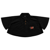 Crop Poncho "La salsa" Black