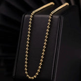 Cadena Militar 2.5 mm en Oro laminado 18k Para Caballero