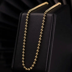 Cadena Militar 2.5 mm en Oro laminado 18k Para Caballero