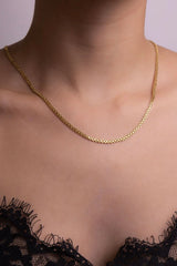 Cadena Bismarck en Oro Laminado 18k Para Dama