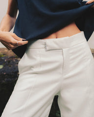 Pantalón White Pleated