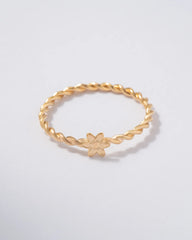 Anillo Hedera Floral en Oro laminado 18k Para Dama