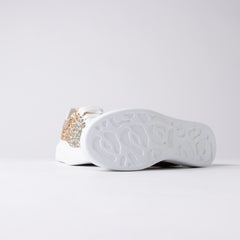Alexander McQueen Oversized Sneaker – Gold & Silver Glitter