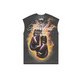 Knockout Black Gloves Tank Top