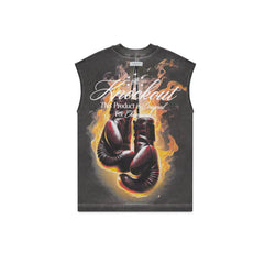 Knockout Black Gloves Tank Top