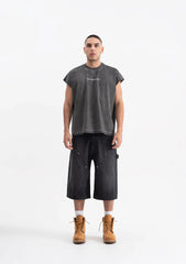 Knockout Black Gloves Tank Top