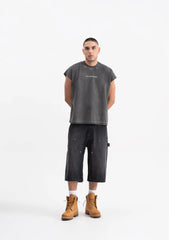 Knockout Black Gloves Tank Top