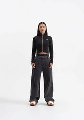 Knockout Woman Black Zip Jacket