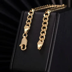 Pulsera Eslabón Grueso en Oro laminado 18k Para Caballero