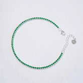 Pulsera Tenis Verde en Plata 925