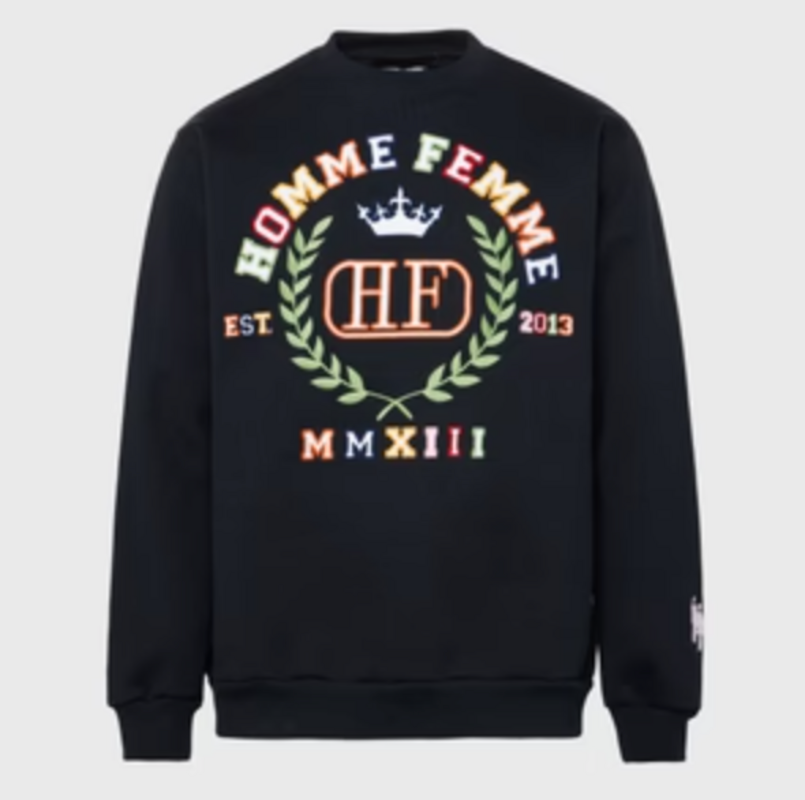 Embroidered 10 Year Black Crewneck