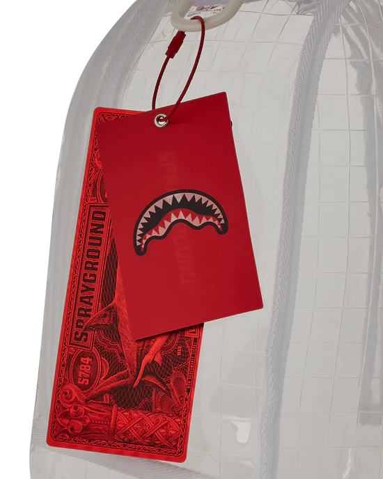 Clear Embossed Sharks In Paris Dlxsv Backpack