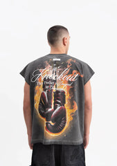 Knockout Black Gloves Tank Top