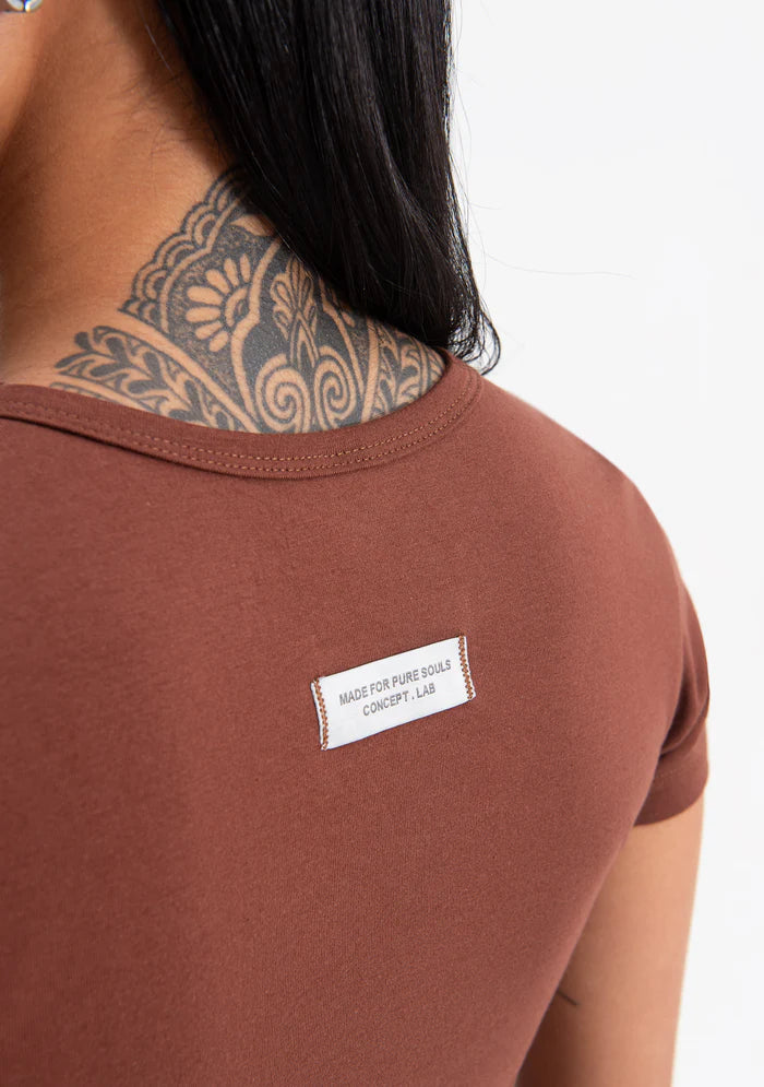 Knockout Brown Baby Tee