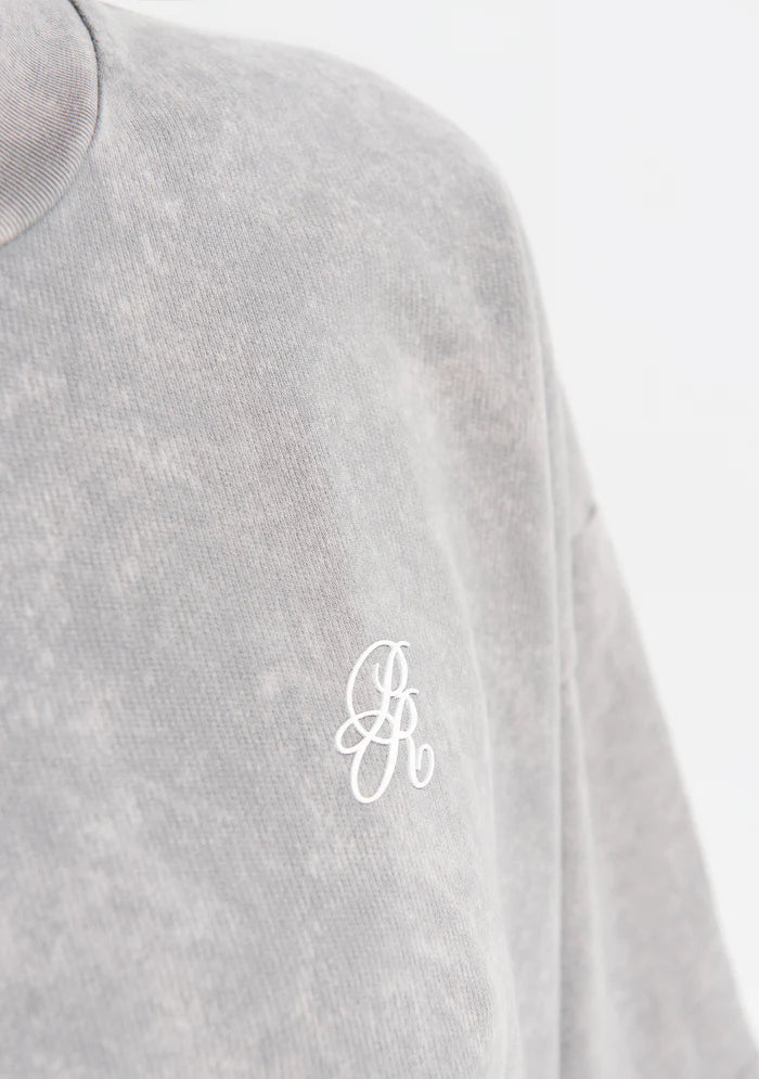 Knockout grey crop top