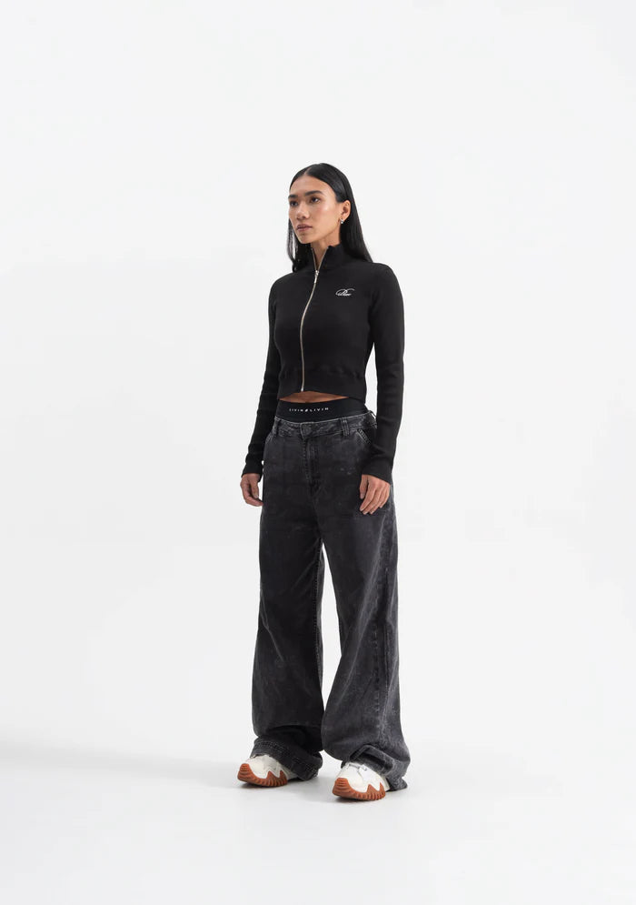 Knockout Woman Black Zip Jacket
