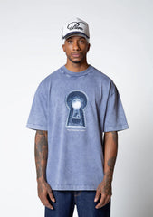 Camiseta Dopamine Blue Keyhole