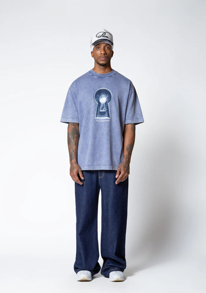 Camiseta Dopamine Blue Keyhole