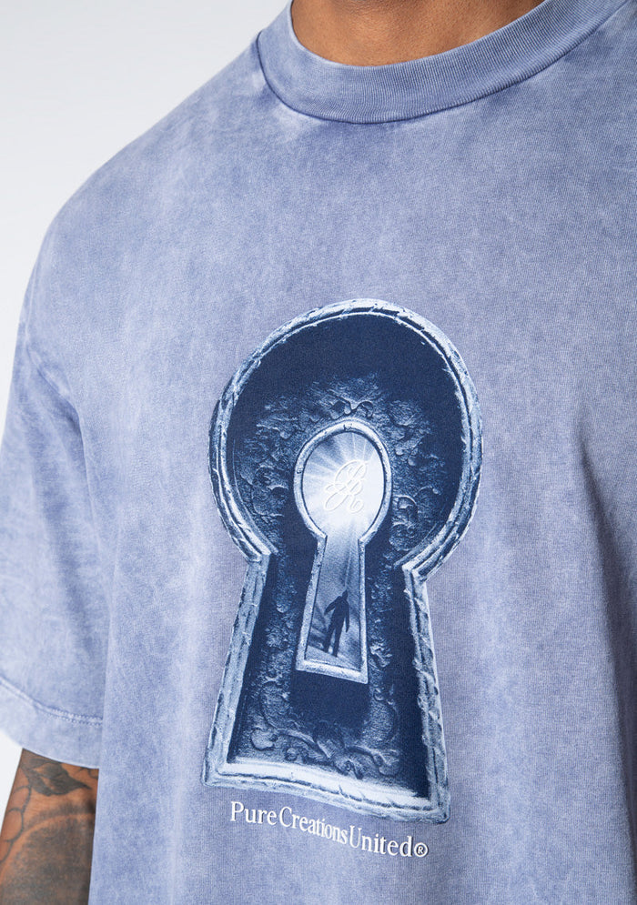 Camiseta Dopamine Blue Keyhole